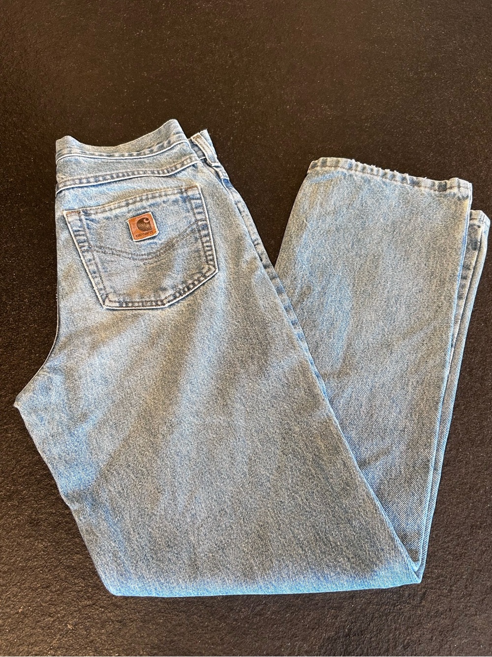 Carhartt Traditional Fit Light Wash Denim Jeans 30x32 100% Cotton
